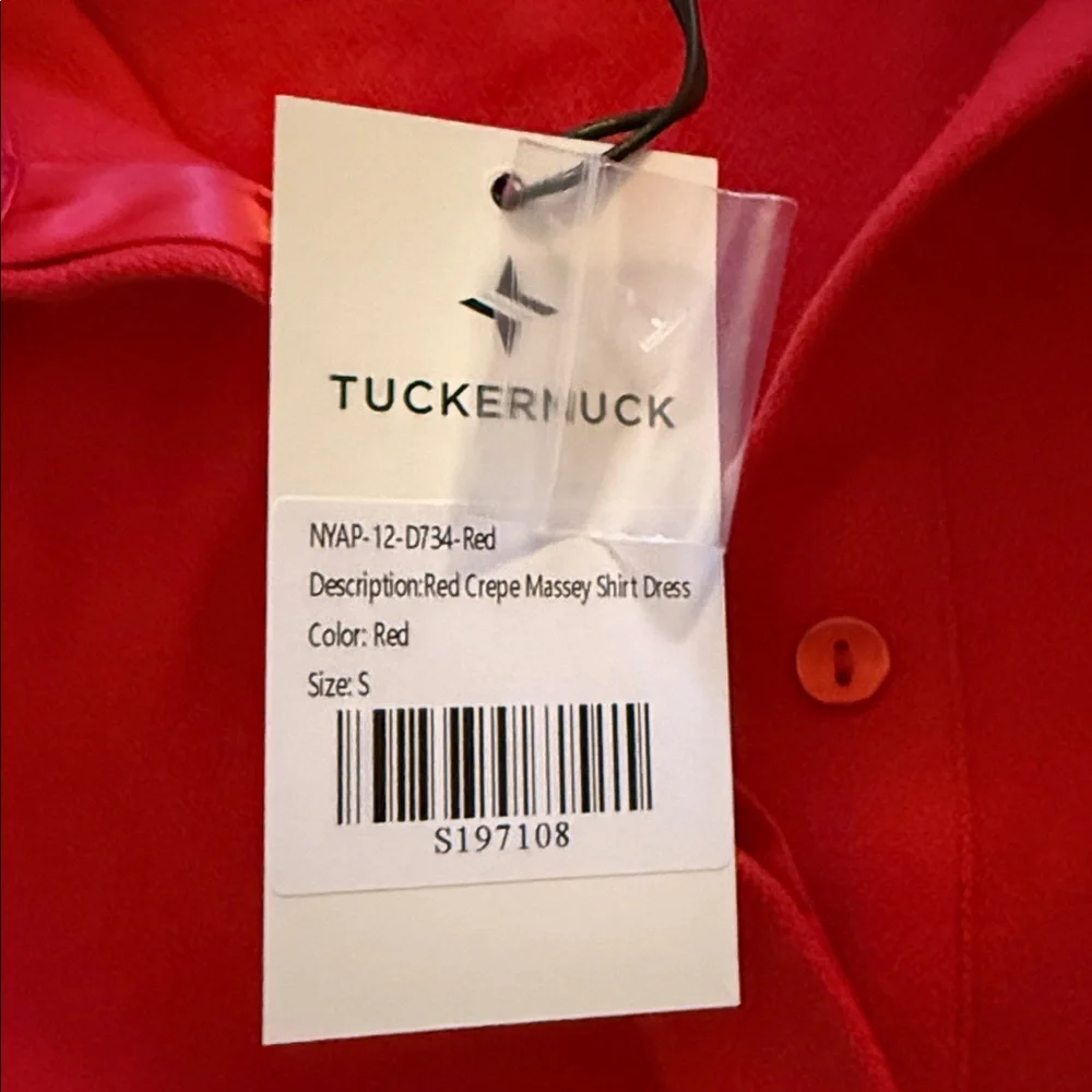 NWT Tuckernuck Red Crepe Massey Dress - Picture 5 of 6